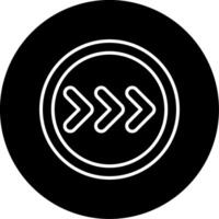 High Speed Passing Lane Icon Line Circle Inverted vector