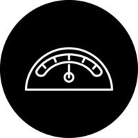 Engine Tachometer Gauge Line Circle Inverted vector