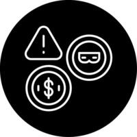 Financial Fraud Detection Alerts Line Circle Inverted vector