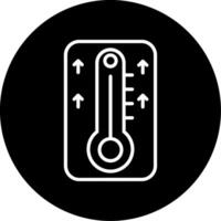 Engine Temperature Gauge Line Circle Inverted vector