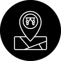 Theater Hall Geo Locator Line Circle Inverted vector