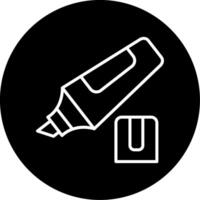 Fluorescent Highlighter Pen Line Circle Inverted vector