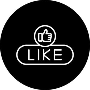 Like Content Button Line Circle Inverted vector