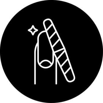 Shiny Finish Nail Buffer Line Circle Inverted vector