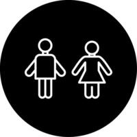 Public Station Restroom Facilities Line Circle Inverted vector