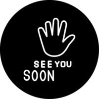 See You Again Soon Message Line Circle Inverted vector