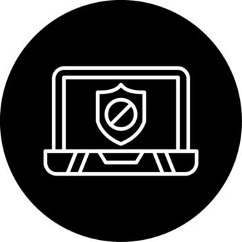 Access Denied Notification Line Circle Inverted vector