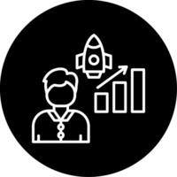 Career Growth Graph Illustration Line Circle Inverted vector