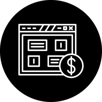 seguro pago método opciones línea circulo invertido vector