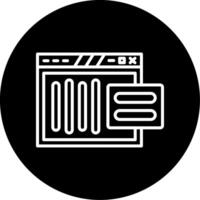 Mobile Hamburger Menu Icon Line Circle Inverted vector