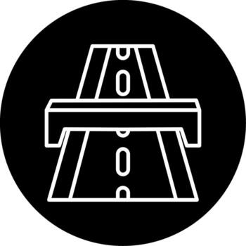 Off Ramp Exit Indicator Line Circle Inverted vector