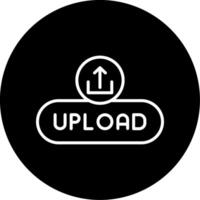 File Upload Button Line Circle Inverted vector
