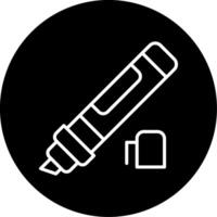 Colored Marker Line Circle Inverted vector