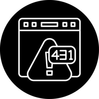 Error 431 Request Header Fields Too Large Line Circle Inverted vector