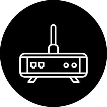 alto velocidad juego de azar enrutador línea circulo invertido vector