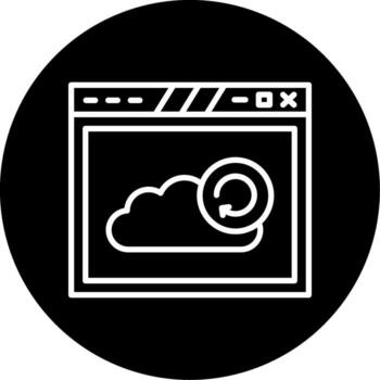 Auto Refresh Live Data Section Line Circle Inverted vector