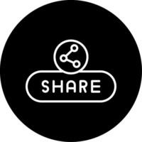 Share Post Button Line Circle Inverted vector