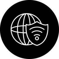 Private Office VPN Access Line Circle Inverted vector