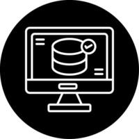 Relational Database Icon Line Circle Inverted vector