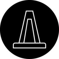 Road Center Divider Line Circle Inverted vector