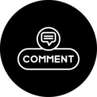 Comment Submit Button Line Circle Inverted vector