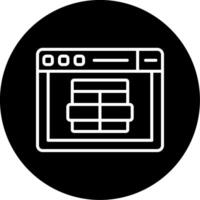 MySQL Server Icon Line Circle Inverted vector