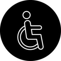 Wheelchair Accessible Platform Zone Line Circle Inverted vector