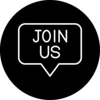 Invitation to Join Us Line Circle Inverted vector