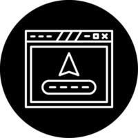 Clear Website Navigation Flow Line Circle Inverted vector