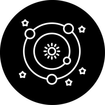 Solar System Orbit Diagram Line Circle Inverted vector
