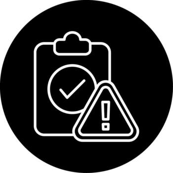 datos validación fracaso línea circulo invertido vector
