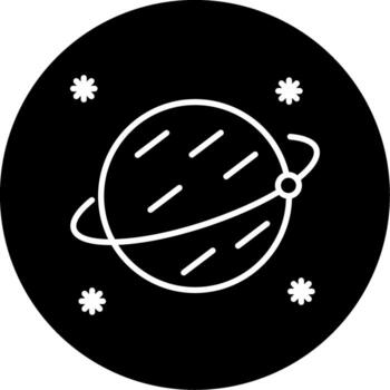 Rotating Planet Graphic Line Circle Inverted vector