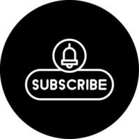 Subscribe Now Button Line Circle Inverted vector
