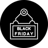 Black Friday Tag Badge Line Circle Inverted vector