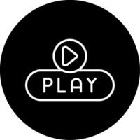 Media Play Button Line Circle Inverted vector