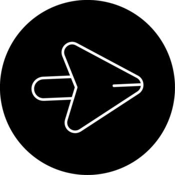 Vamos adelante botón línea circulo invertido vector