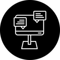 Instant Work Chat Messenger Line Circle Inverted vector