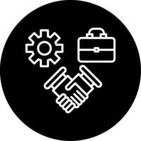 Team Collaboration App Suite Line Circle Inverted vector