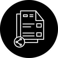 Easy File Sharing Option Line Circle Inverted vector