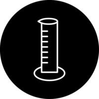 Graduated Measurement Cylinder Line Circle Inverted vector