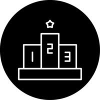 Global Online Leaderboard Line Circle Inverted vector