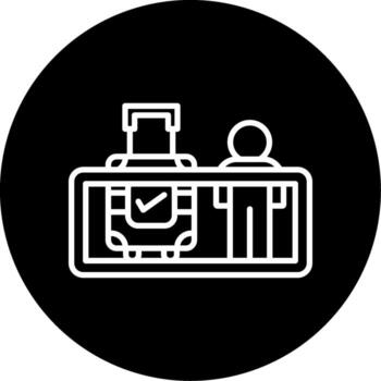 Automated Moving Walkway Line Circle Inverted vector