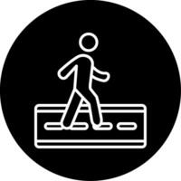 Marked Pedestrian Crossing Line Circle Inverted vector
