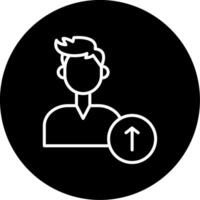 Upload New Document Line Circle Inverted vector