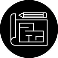 Technical Blueprint Drawing Line Circle Inverted vector