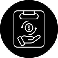 Monthly Mortgage Payment Form Line Circle Inverted vector