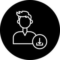 Install New Software Line Circle Inverted vector