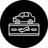 Lane Change Arrow Mark Line Circle Inverted vector