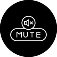 Mute Sound Button Line Circle Inverted vector