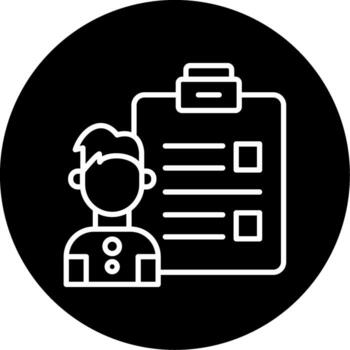 Client Shared Project Brief Line Circle Inverted vector